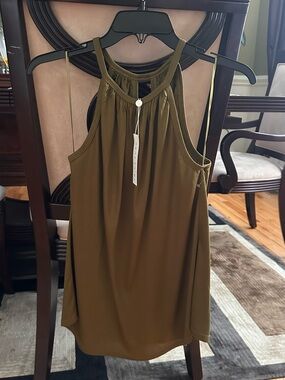 Trina Turk Olive Halter Camisole